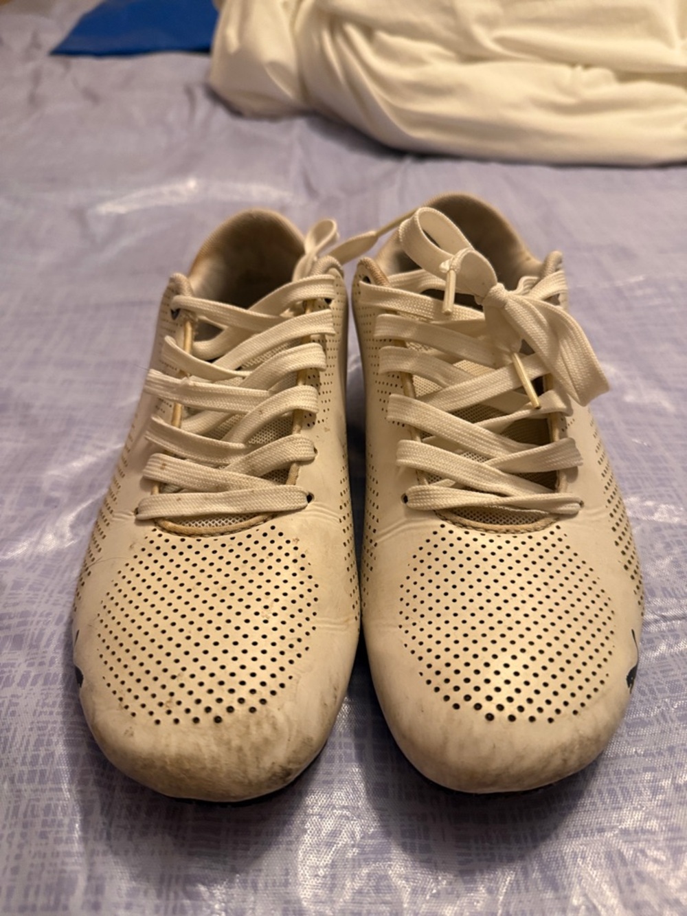 Puma Men's White Perforated Lace-Up Sneakers